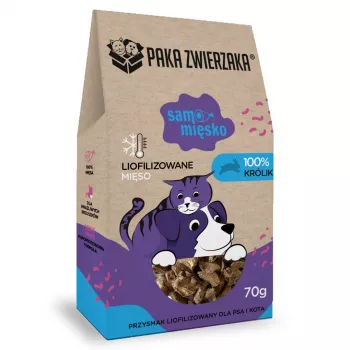 Nassfutter-Hundeleckerli Paka Zwierzaka Samo Miesko Kaninchen 70 g — Snack aus 100 % Kaninchenfleisch
