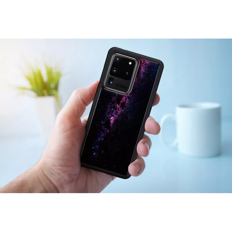 Schutzhülle iKins für Samsung Galaxy S20 Ultra – schwarzes Milky Way-Finish