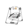 Babywippe Lionelo OTTO COZY Grau — kompakte Babywippe, weicher Sitz, Sicherheitsgurt