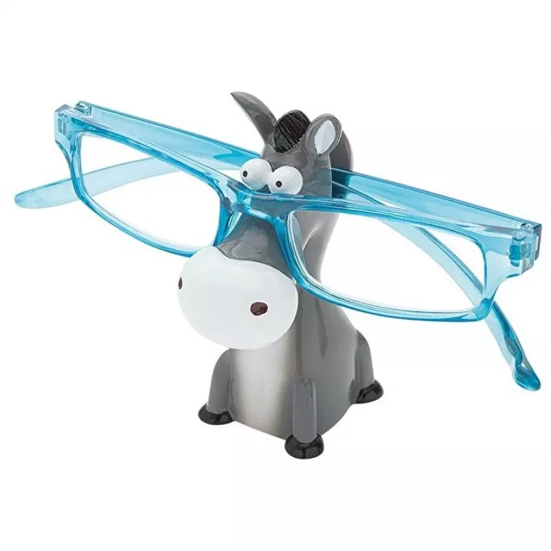 Brillenhalter WEDO 202 27105 universaler Brillenständer aus Kunstharz, anthrazit/weiß, Breite 55 mm