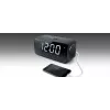 Weckerradio Muse M-192 CR — Digitaluhr, FM-Tuner, 1,8-Zoll-LED-Anzeige, schwarzes Holz, AC 100–240V, AAA-Backup