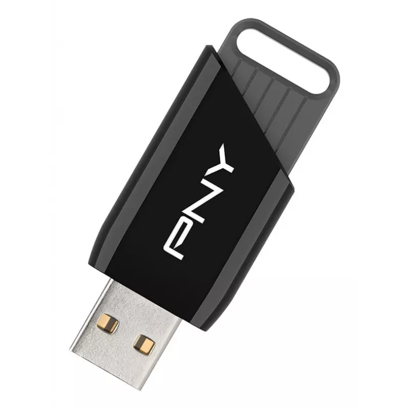 PNY Attaché X, 32 GB, USB Type-A, 3.2 Gen 1 (3.1 Gen 1), 130 MB/s, Dia, Schwarz