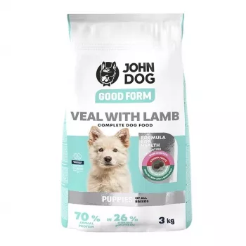 Trockenfutter für Hunde john dog Good Form Puppy Veal with Lamb, Welpenfutter, 3 kg