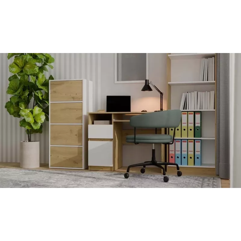 ALMA Kommode weiß/Artisan-Eiche
