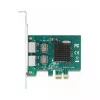 DeLOCK PCI Express x1 Karte zu 2 x RJ45 Gigabit LAN BCM Grau