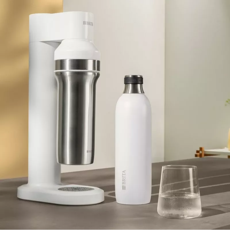 Karbonisierungsflasche für BRITA 1046735 — Edelstahl, 1 L, 93 mm Ø, 305 mm Höhe