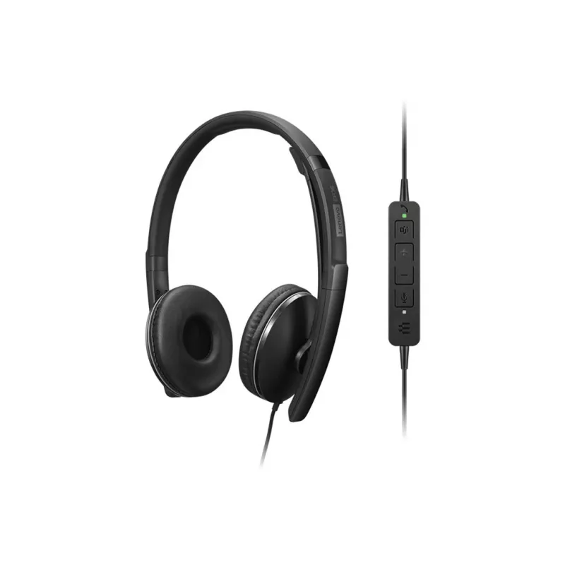 Lenovo 4XD1P83425 Kopfhörer/Headset Kabelgebunden Head-band Anrufe/Musik USB Typ-A Schwarz