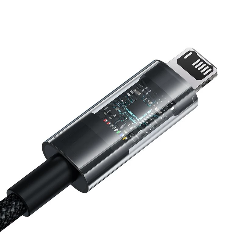 Baseus Gem USB-zu-IP 2,4A Schnellladekabel 2 m Schwarz