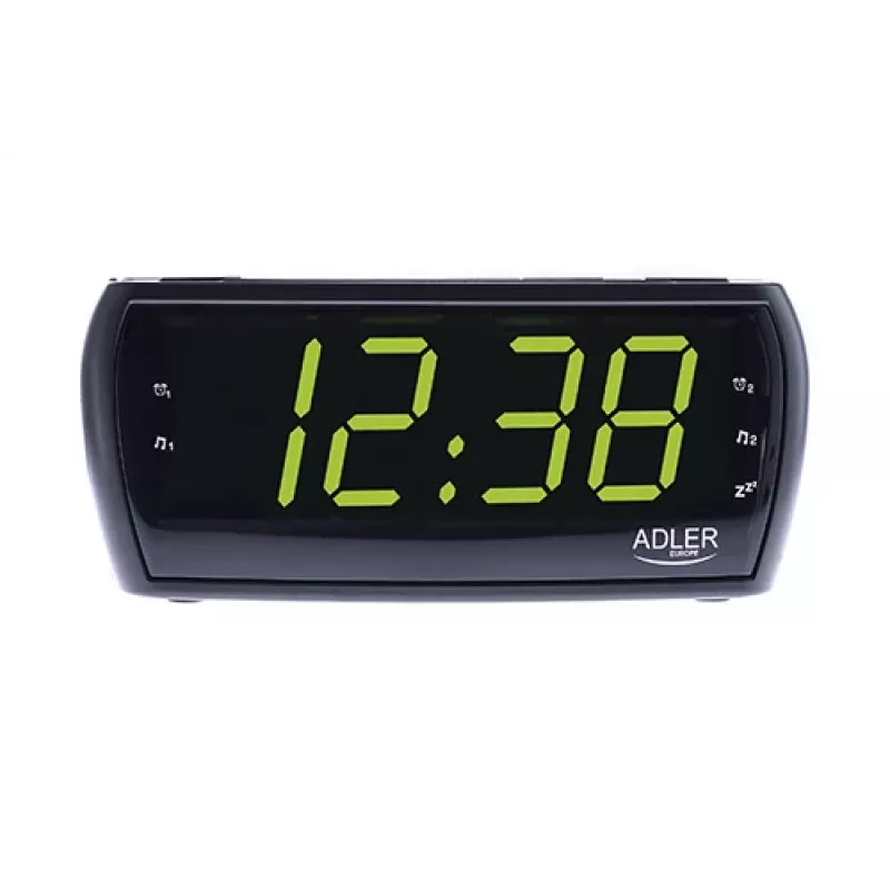 Weckerradio Adler AD 1121 — Weckerradio, FM/AM-Tuner, LED-Anzeige, Batterie-Backup, schwarz