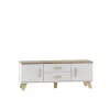 Cama RTV stand LOTTA 140cm Weiß + sonoma oak
