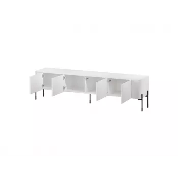 TV-Schrank Cama Meble VERA 190x40x50 cm, mattweiß, Spanplatten-Oberplatte
