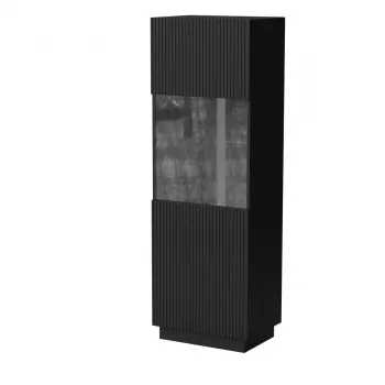 Vitrinenschrank Cama LIVERTI 59,5×42×178 cm schwarz — Standvitrinenschrank