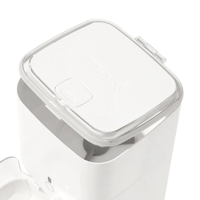 Automatischer Futter- und Wasserspender Catlink Fresh 2 Luxury — ABS-Gehäuse, 4 l Trockenfutterkapazität, Netz-/Batteriebetrieb, universell für Hunde und Katzen, weiß