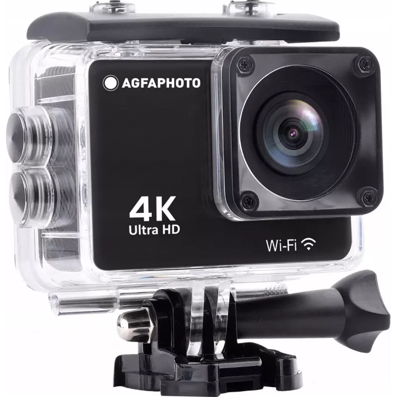AgfaPhoto Action Cam 4K, wasserdicht, Wi-Fi, Zeitlupe/Zeitraffer (AC9000BK)
