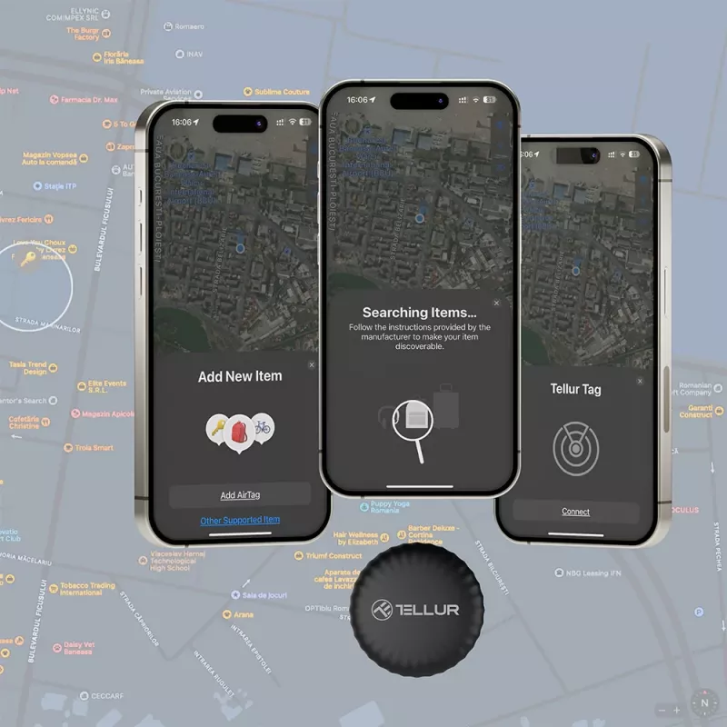 Bluetooth-Anti-Verlust-Tracker Tellur TLL173021, wasserdicht, kompakter Schlüsselfinder