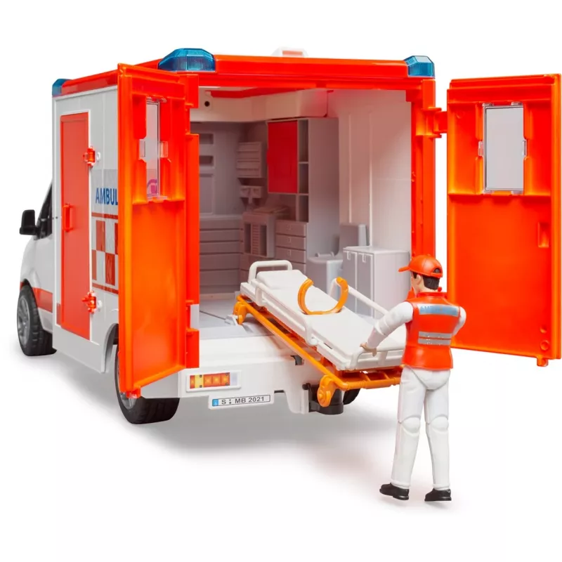 Bruder 1/16 Mercedes-Benz Sprinter Krankenwagen mit Fahrer