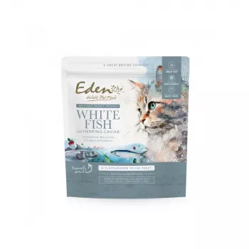 EDEN Weißer Fisch mit Heringskaviar - Trockenfutter für Katzen - 1,5 kg