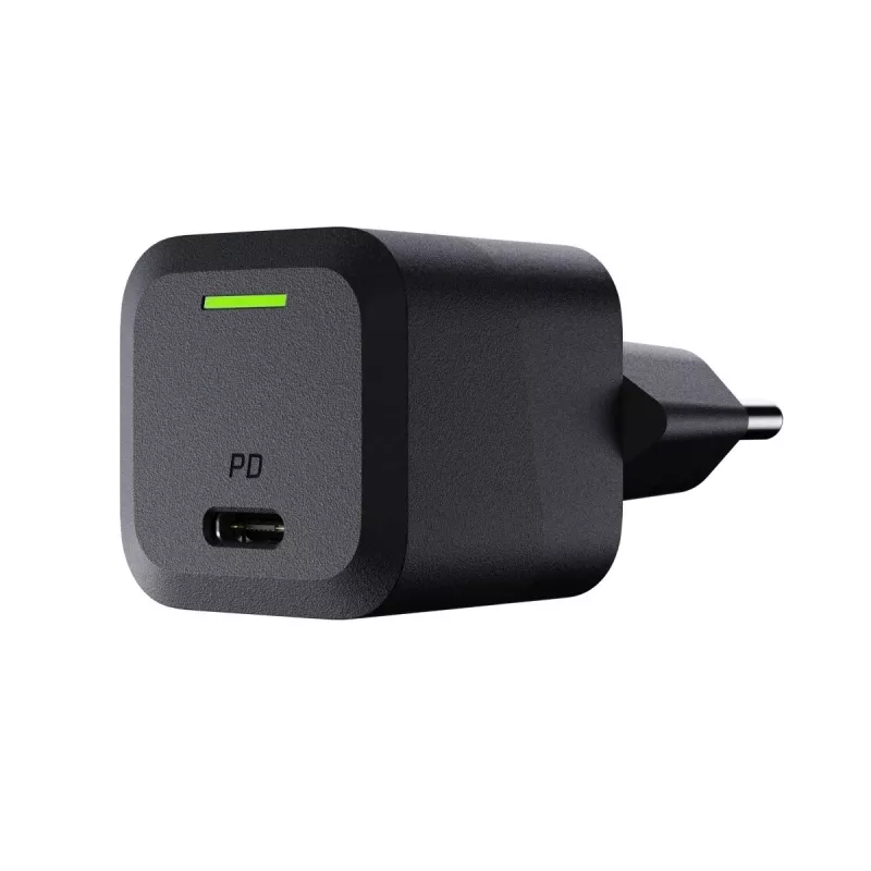 Ladegerät für Mobilgeräte Grün Cell CHARGC06, USB-C 33W, Quick Charge 3.0, AC-Eingang 100–240V, schwarz
