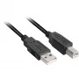 USB-Kabel Sharkoon USB 2.0 1 m USB A USB B Schwarz
