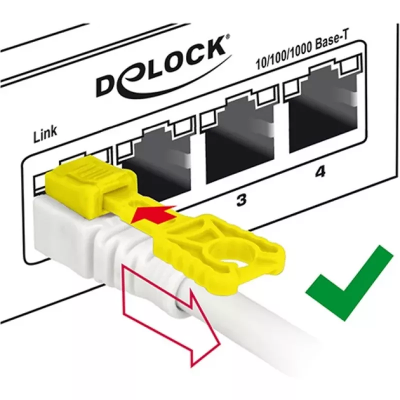 Netzwerkkabel DeLOCK 85330 RJ-45 Cat6a 0,5 m Weiß
