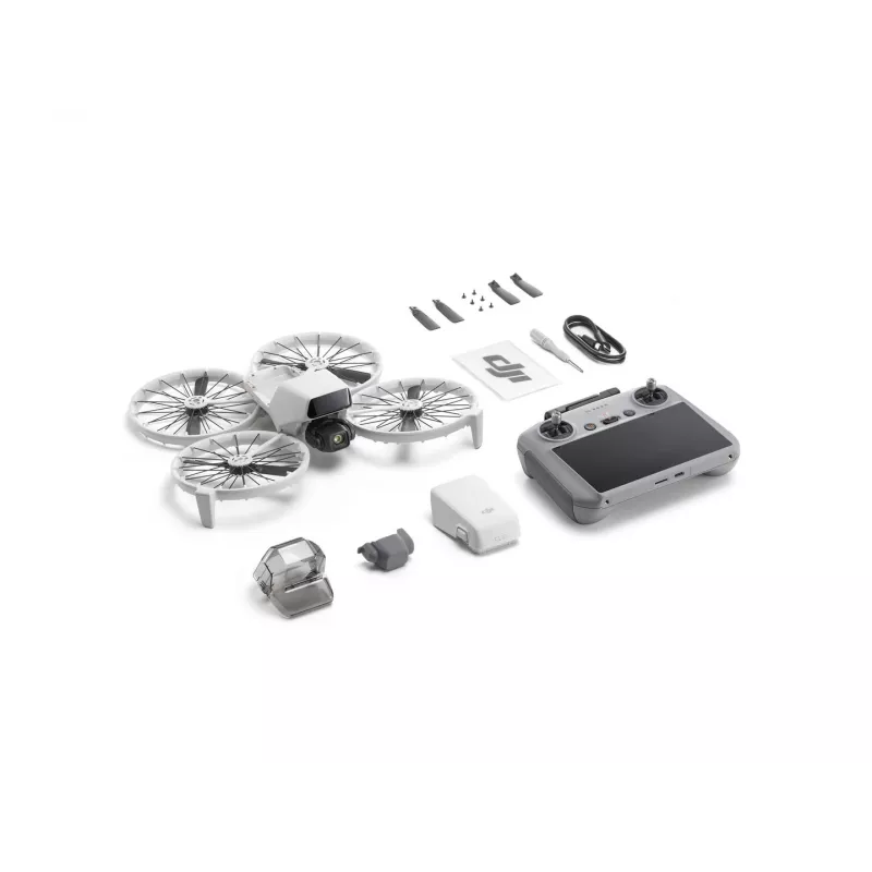 Drohne DJI Flip 4 mit 48 MP Kamera, 4K (3840x2160), 3110 mAh Akku, 16 m/s, 14.000 m Reichweite, 4 Rotoren, 0,249 kg, Schwarz/Weiß