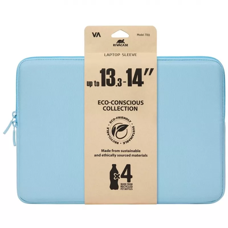 Laptop-Hülle Rivacase Riva Szuzuka 14 Zoll Pastellblau – schützende Neopren-Hülle für 14-Zoll-Laptops