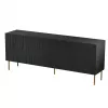 JUNGLE Kommode 190x40.5x74.5 schwarz matt + goldfarbene Beine