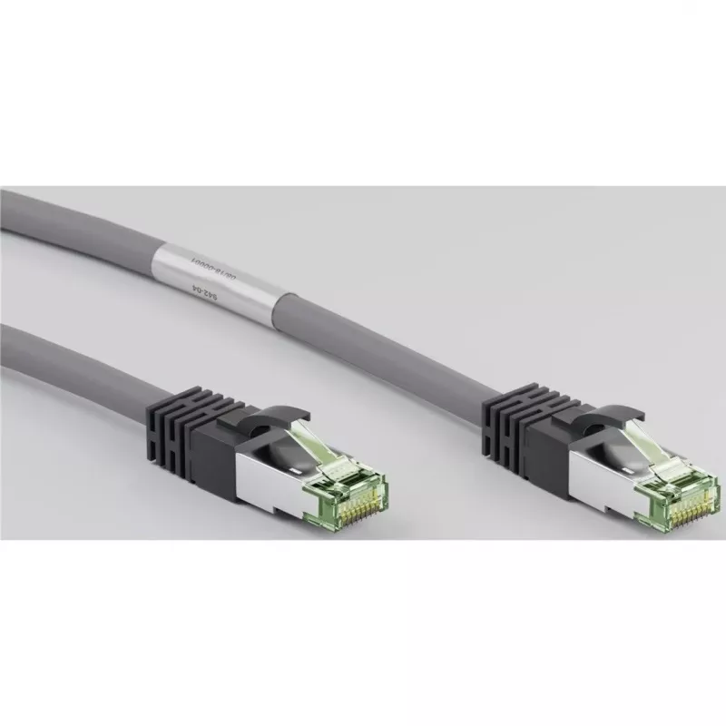 Goobay CAT 8.1 Patchkabel, S/FTP (PiMF), Grau, 0,5 m - LSZH halogenfrei, Kupfer AWG 24 (55135)