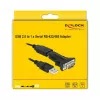 Serielles Kabel DeLOCK 66286 USB Typ-A DB-9 Schwarz 0,8 m