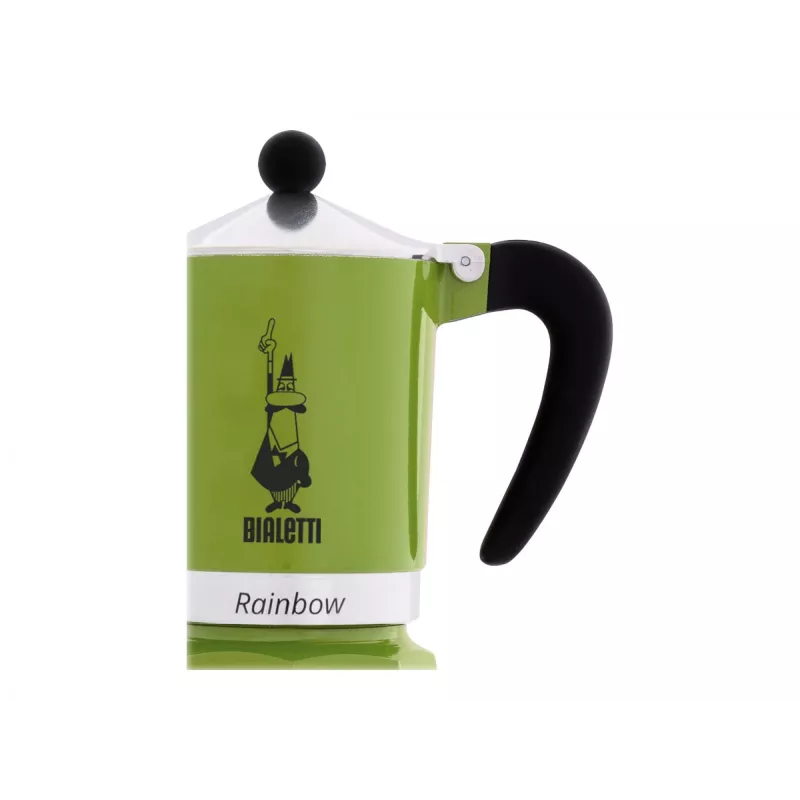 Bialetti Rainbow Moka-Kanne Schwarz, Grün