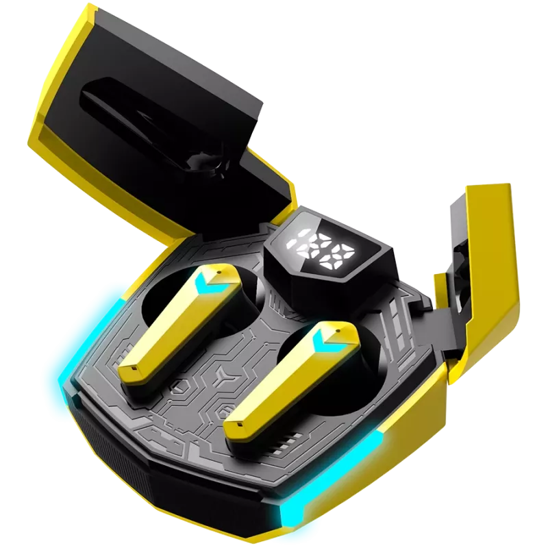Canyon GTWS-2 Kopfhörer Kabellos Ohrhaken Gaming USB Type-C Bluetooth Lade-Dock Gelb (CND-GTWS2Y)