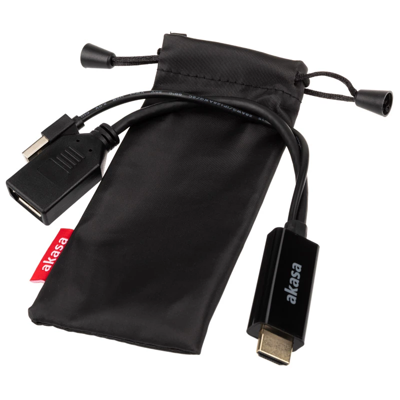 HDMI-auf-DisplayPort-Adapterkabel Akasa AK-CBHD24-25BK