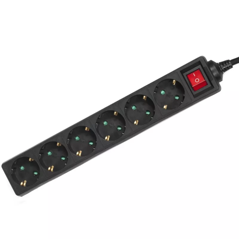 Steckdosenleiste MACLEAN MCE195G 6-fach, 5 m Kabel, schwarz