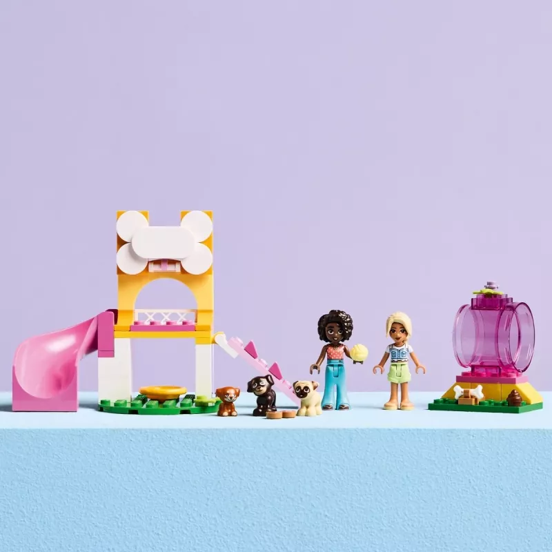 Konstruktionsspielzeug LEGO Friends Welpenspielplatz Set 42665, 66 Teile, 2 Minifiguren, Alter 4+
