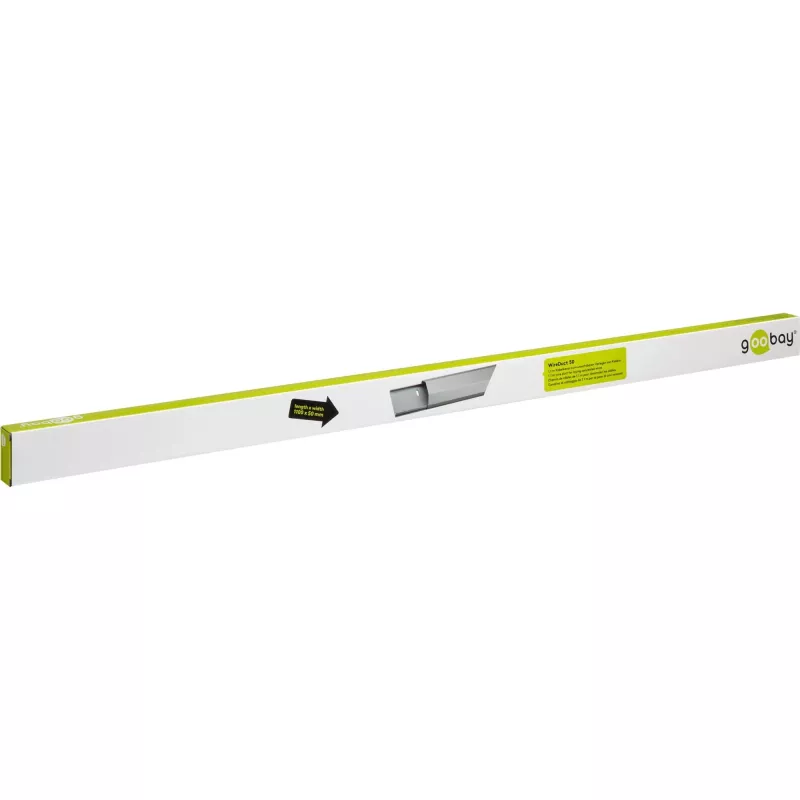 Alu Kabelkanal WireDuct 50, Kabelmanagement Silber, 1,1 Meter
