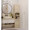 Badezimmer-Standschrank Top e shop S40 SONOMA — Eichenfarbener Rahmen, freistehend, 6 Regalböden, 400×300×1700 mm