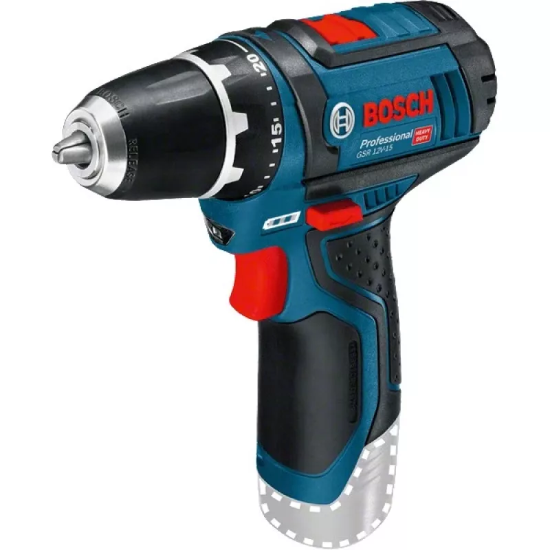 Bosch GSR 10,8-2-LI Professional Keyless Schwarz, Blau, Rot