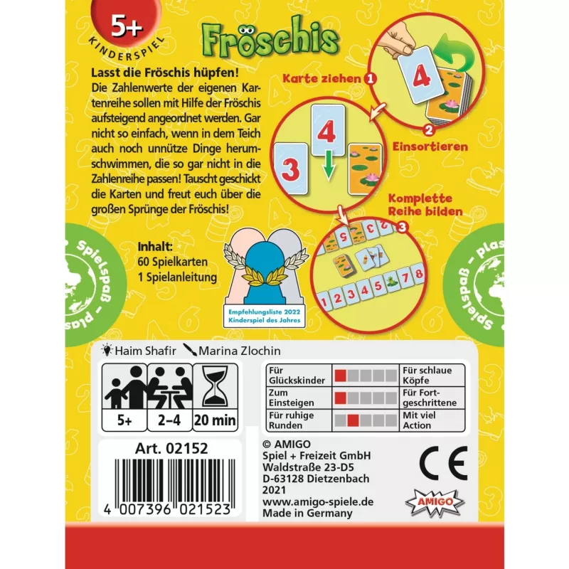 Amigo Fröschis 20-Minuten-Kartenspiel Koncen