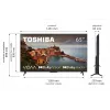 TV Toshiba 65UV2463DG 65 Zoll (165,1 cm) 4K Ultra HD DLED Smart-TV, 3840×2160, VIDAA, Wi‑Fi, 300 cd/m², Schwarz