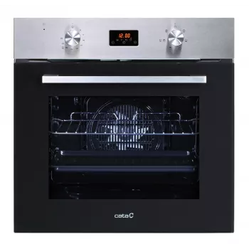 Einbau-Elektrobackofen CATA MD 6106 X – 60 L, schwarz und Edelstahl, Drehregler