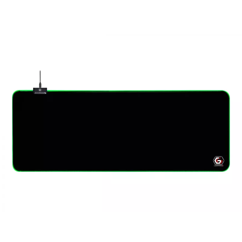 Gembird MP-GAMELED-L Mauspad Gaming Mauspad Schwarz
