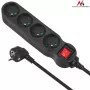 Maclean MCE180 Steckdosenleiste 1,4 m 4 Innensteckdosen Schwarz