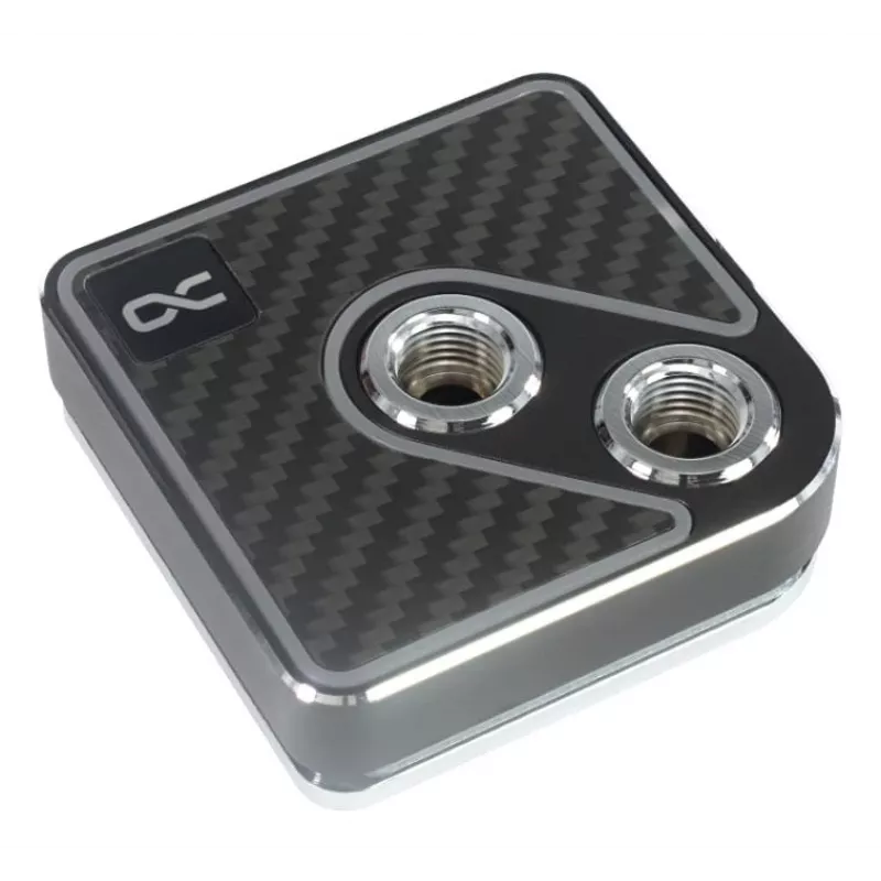 Wasserblock Alphacool Core 1 Aurora Carbon Brass Copper Nickel Black 72mm