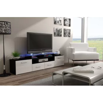 Cama TV-Ständer EVORA 200 schwarz/weiß glänzend