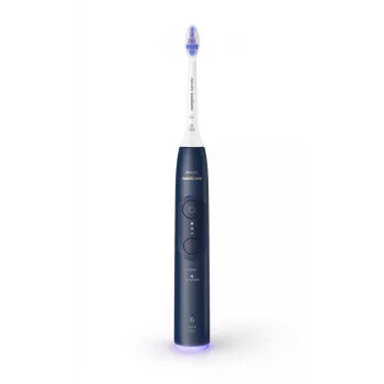 Elektrische Zahnbürste Philips Sonicare Series 6100 HX7403/05 — wiederaufladbar, Li‑Ion-Akku, Modi Sensitiv & Tägliche Reinigung, dunkelblau