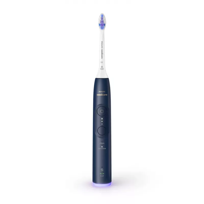 Elektrische Zahnbürste Philips Sonicare Series 6100 HX7403/05 — wiederaufladbar, Li‑Ion-Akku, Modi Sensitiv & Tägliche Reinigung, dunkelblau