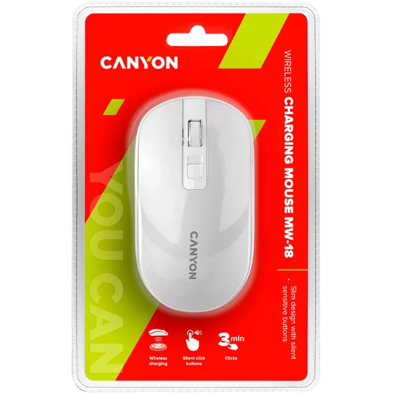 CANYON Maus MW-18 Wireless Charge Perlweiß