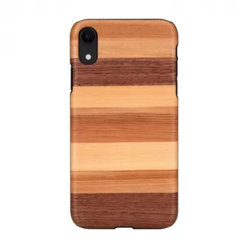 Schutzhülle für Smartphone man and wood für iPhone XR – schwarze Sandoberfläche