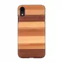 Schutzhülle für Smartphone man and wood für iPhone XR – schwarze Sandoberfläche