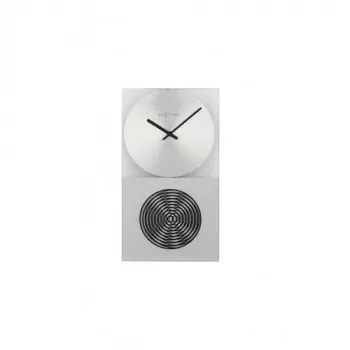 NeXtime klok 3028 OP Uhr, 16x30,2 cm, Wand, Glas, Silber